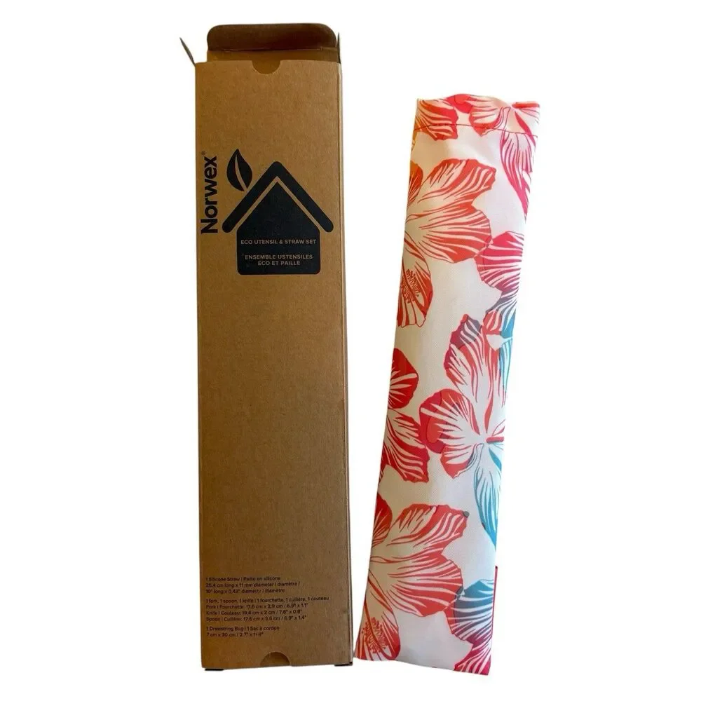 Norwex Eco Utensil & Straw Set + Body Cloth Set | NEW | Reusable Travel Bundle